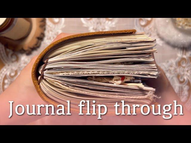 [빈티지 다꾸 ASMR] 마지막장 꾸미고 다꾸 몰아보기 | journal flip through | vintage journal | no BGM | 4K