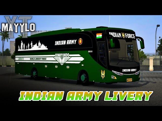 Indian army bus livery | MAYYLO YT | bussid | bus simulator indonesia | Indian army