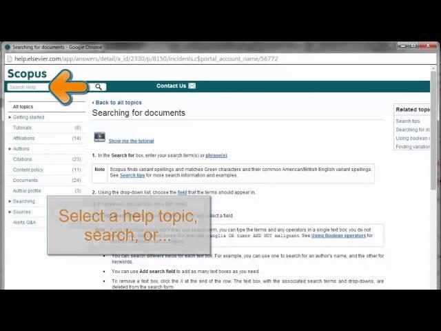 Get help with Scopus