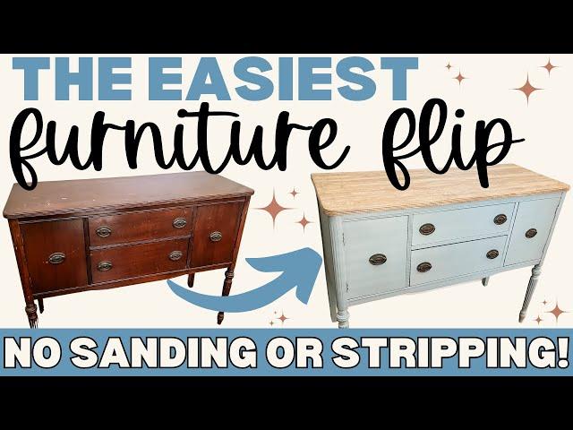  No Sanding!?! THIS is the EASIEST way to REFINISH furniture, cabinets, doors, counters! Budget DIY