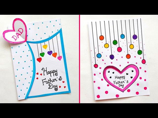 2 Father's Day Card | Easy White Paper Father's Day Greeting Card Ideas | 2024 Father's Day Card