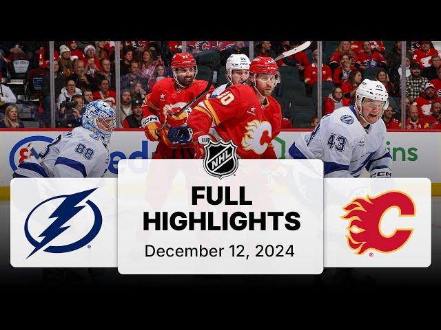 NHL Highlights | Lightning vs. Flames | December 12, 2024