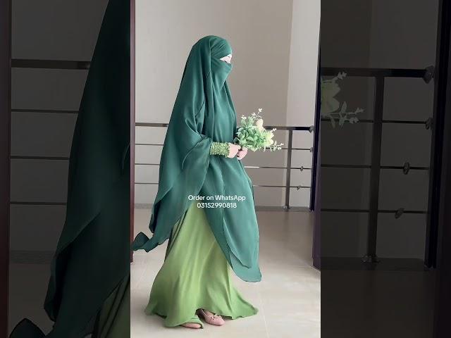 Abaya with Ayesha long khimaar #abaya #modestwear #abayaniqab #modestcollection
