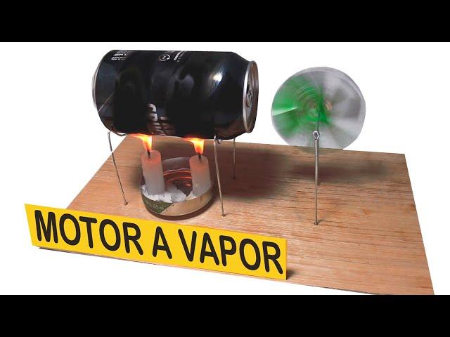 como hacer un motor de vapor de agua casero