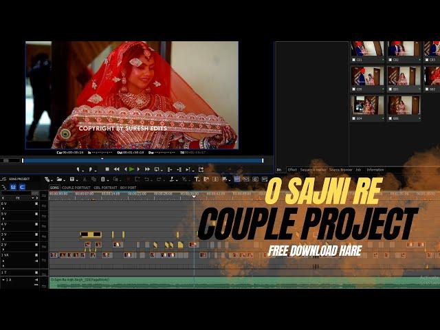 O Sajni Re Edius Cinematic Wedding Project Free Download Hare || SURESH EDITS