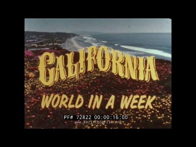 1960s CALIFORNIA "WORLD IN A WEEK" UNITED AIRLINES TRAVELOGUE  SAN FRANCISCO  LOS ANGELES  72822