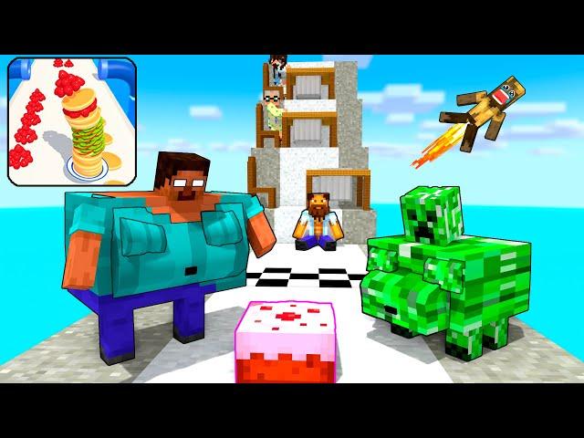 Minecraft Mobs: PANCAKE RUNNER CHALLENGE - Minecraft animation