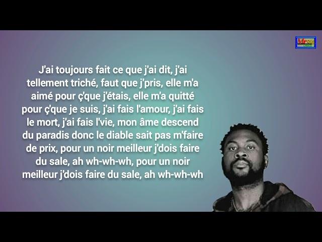 Damso - Noir meilleur (paroles/lyrics) by Mr Sdg lyrics | Le woana officiel tond youda fallé