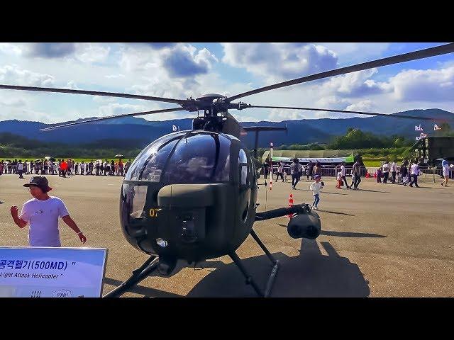 [4K] Helicopter 500MD Defender Republic of Korea Army aviation/소형 공격헬기 500MD/Боевой вертолет 500MD