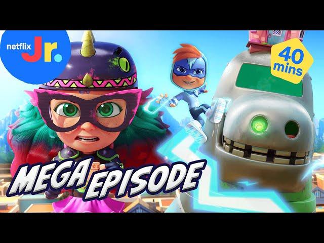 Dinah Rex & Robo Bots Dino Disaster  Action Pack MEGA EPISODE | Netflix Jr.