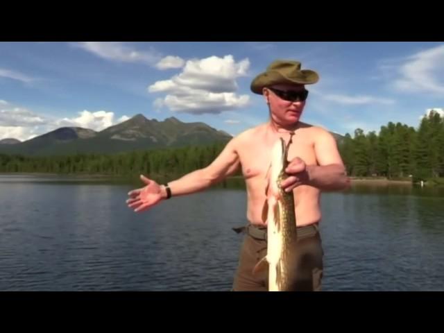 Gone fishing: Russia's Putin bares chest on Siberian lake trip