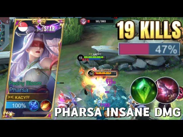 PHARSA ONE SHOT ENEMY‼️ Pharsa damage hack build!?pharsa starlight peony bloom skin gameplay