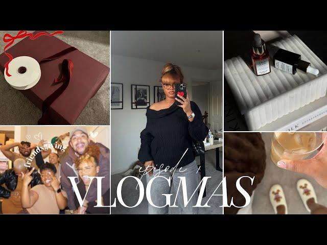 VLOGMAS 01: Cozy Holiday Vibes, Thnxgiving Dinner, Early Christmas Shopping, Bedroom Decor, + More