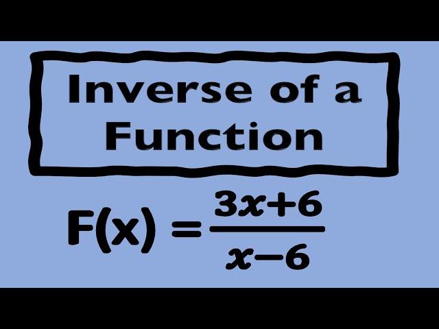 How to calculate the Inverse of a Function - Example