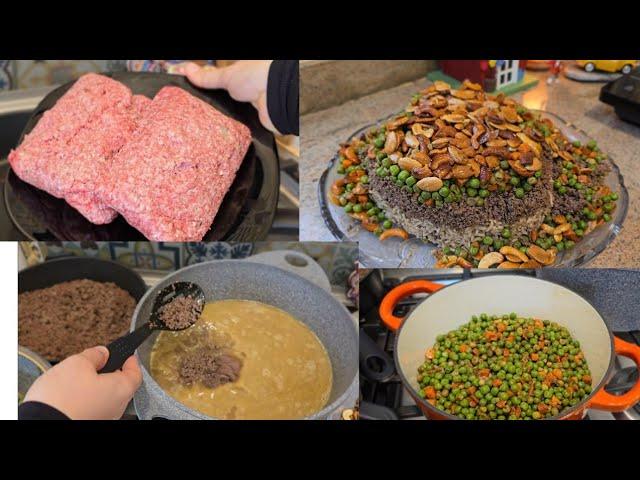 طريقة القوزي (رز و بازلاء) أسهل طبخة للأمهات و العزايم