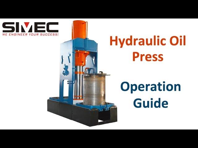 SIMEC HOP Hydraulic Oil Press Operation Video