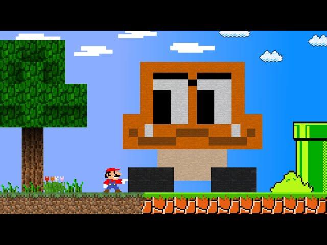 When Everything Mario Touches Turns into Minecraft?