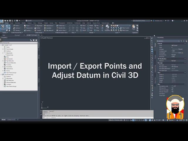 Surveying: Import Export Points and Adjust Datum - Civil 3D