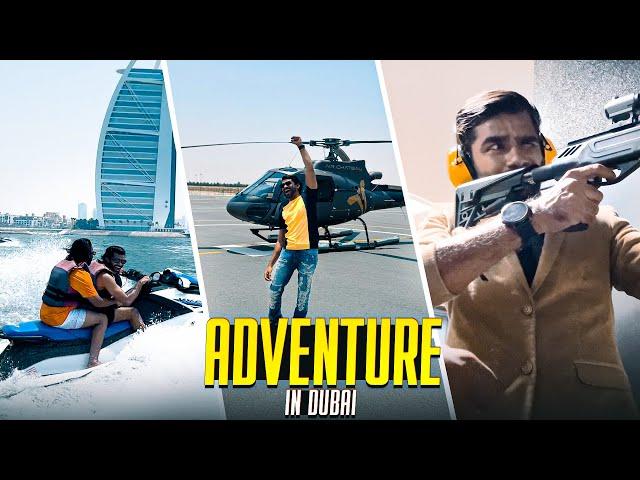 दुबई में कि 1st helicopter & Jetski Ride और चलाई Assault Rifle | Vlog No . 209