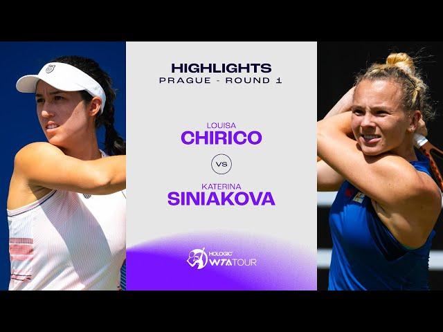 Louisa Chirico vs. Katerina Siniakova | 2024 Prague Round 1 | WTA Match Highlights