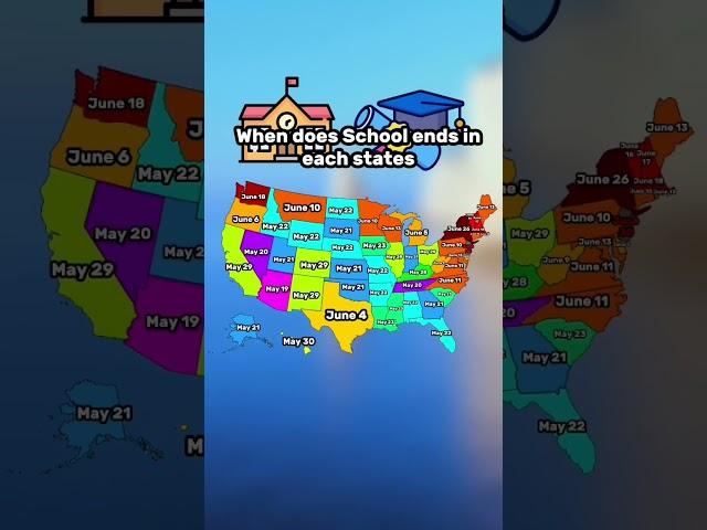 When does school ends in each states #shorts #mapper #geography #country #shortfeed #history #europe