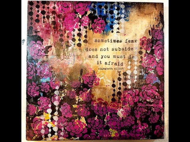 Using Arteza paints for the first time mixed media original Sunday Inspiration