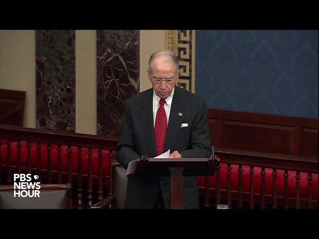 WATCH: Sen. Chuck Grassley defends Justice Brett Kavanaugh