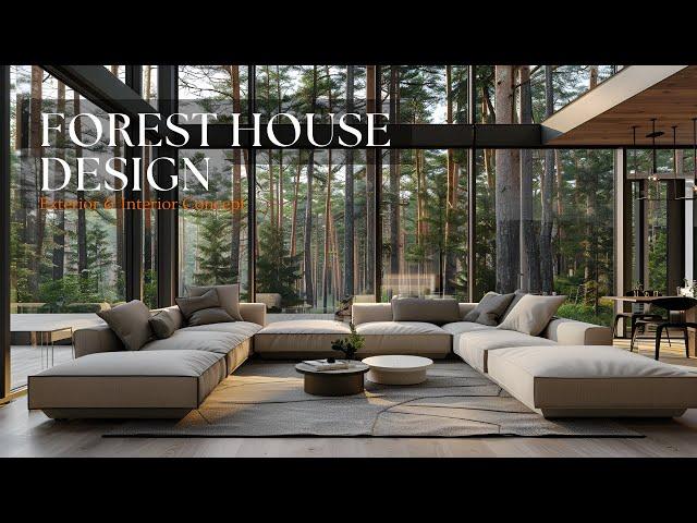 Forest House Design Concept, Exterior and Interior