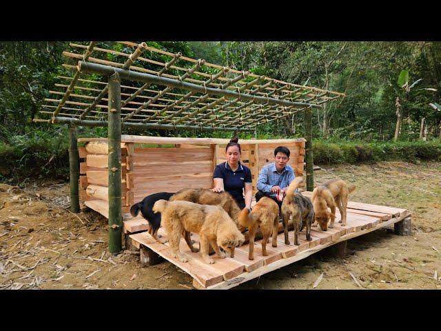 Father & Daughter Build A Dog House Out Of Wood - Handmade furniture - Lý Thị Ca
