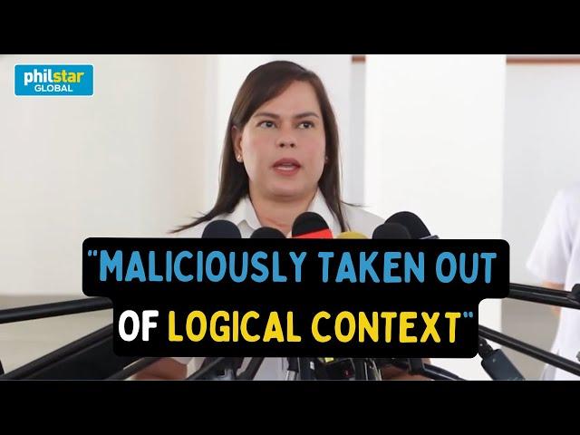 VP Sara Duterte sinagot ang National Security Council:  Bakit niyo ako iniimbestigahan?