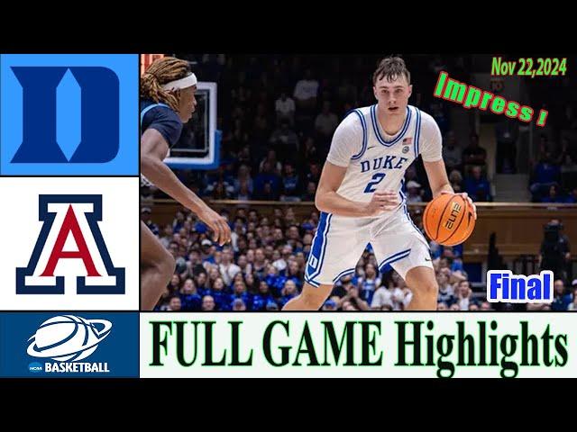 Duke Blue Devils vs Arizona Wildcats [ FULL GAME ] Nov 22,2024 | College men's basketball | Ncaa