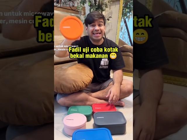 Fadil uji coba kotak bekal makanan  #fadiljaidi #pakmuh #kakyislam #miskahshafa #dillajaidi