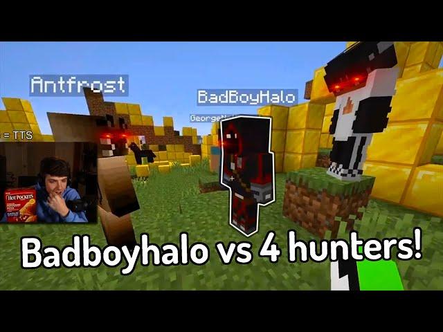 karljacobs React To Badboyhalo Vs 4 Hunters! \ Minecraft Manhunt Dream vs 4 Hunters Extra Scenes