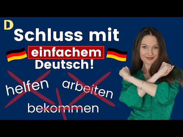 Synonyme für typische Verben I Erweitere deinen Wortschatz I Deutsch lernen b1, b2, c1