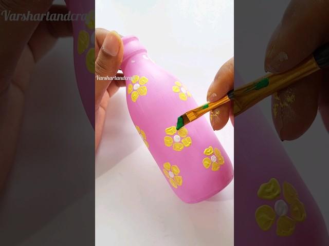 Waste bottle painting ️ #painting #diy #trendingshorts