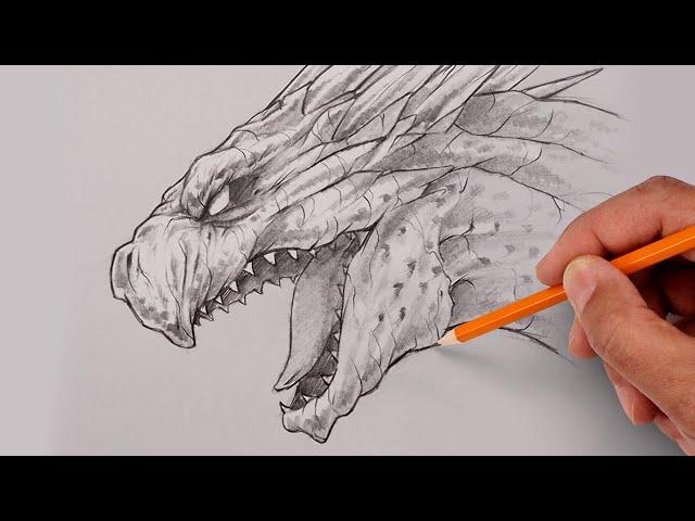 How To Draw Shimo | Godzilla Sketch Tutorial