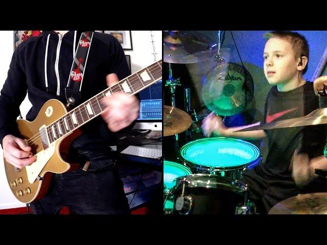 BLACK BETTY (10 year old drummer) Cover by Avery Drummer & Karl Golden