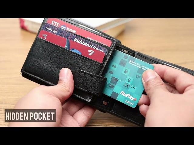 Highlark Premuim Genuine Leather Wallet for Men | Ultra Slim & Compact Wallet with  RFID Secured