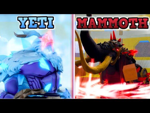 (NO WAY IT COUNTERS YETI) Yeti Vs Mammoth in Blox Fruits