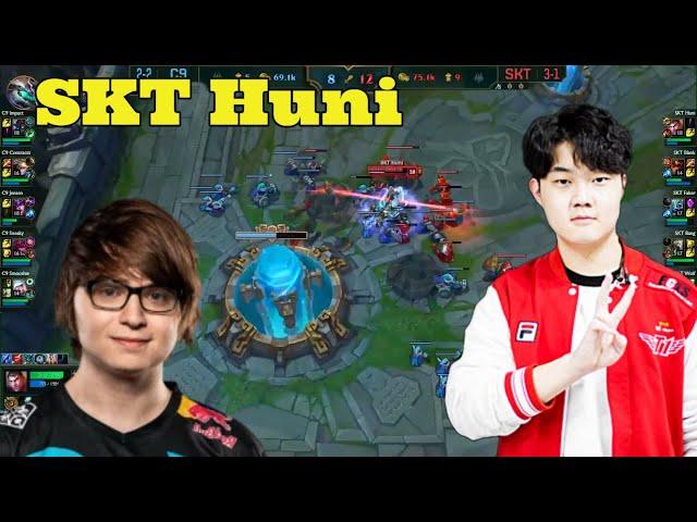 SKT Huni Gets The Crowd Going As He Backdoors Cloud9 At Worlds 2017!!