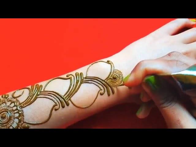 New simple Mehndi design front hand MAHI MEHNDI DESIGN