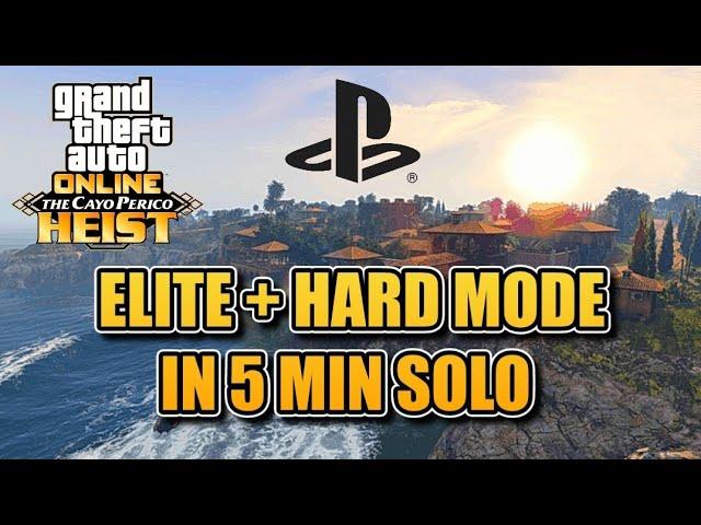 Cayo Perico SOLO ELITE + HARD MODE in 5 Min on PS5 (No Glitches)