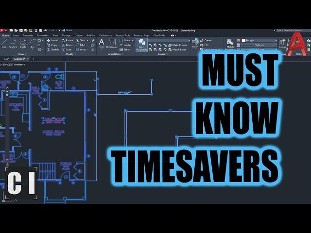 5 Must know AutoCAD Shortcuts & Time Saving Commands! AutoCAD Productivity Tips