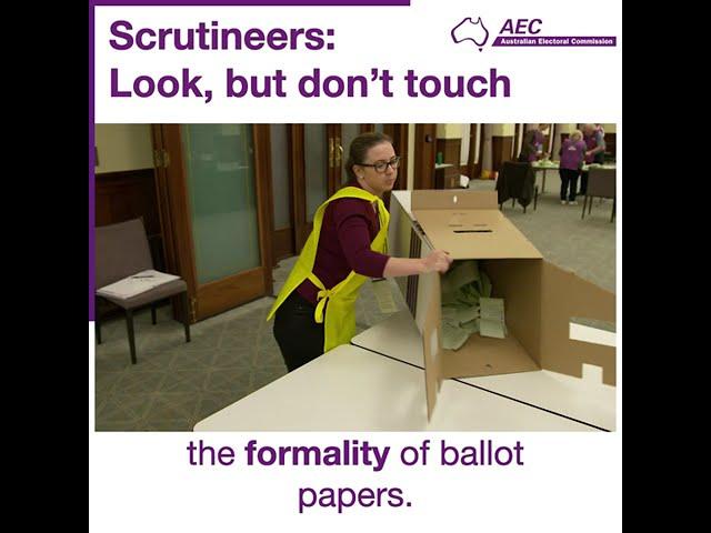 Scrutineers: Look, but don't touch