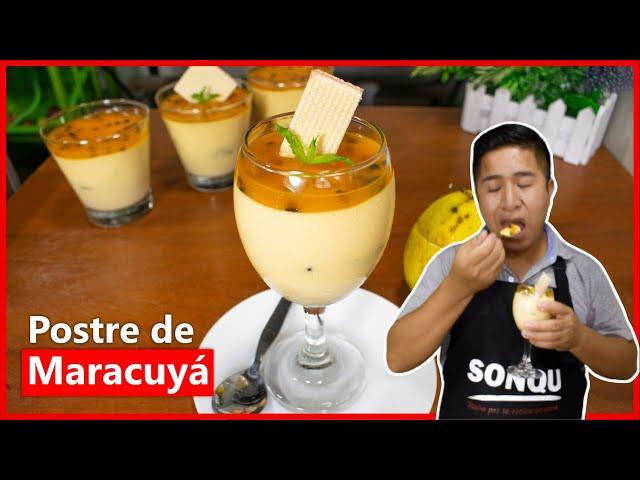 Como preparar MOUSSE DE MARACUYA rápido y fácil 