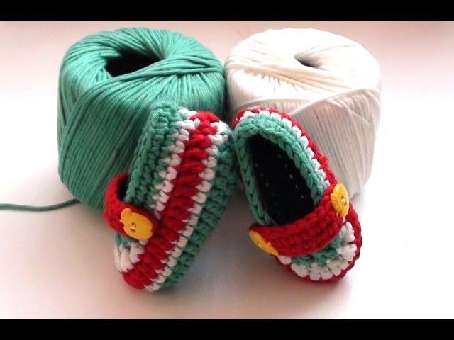 Crochet Toffee Apple Baby Booties