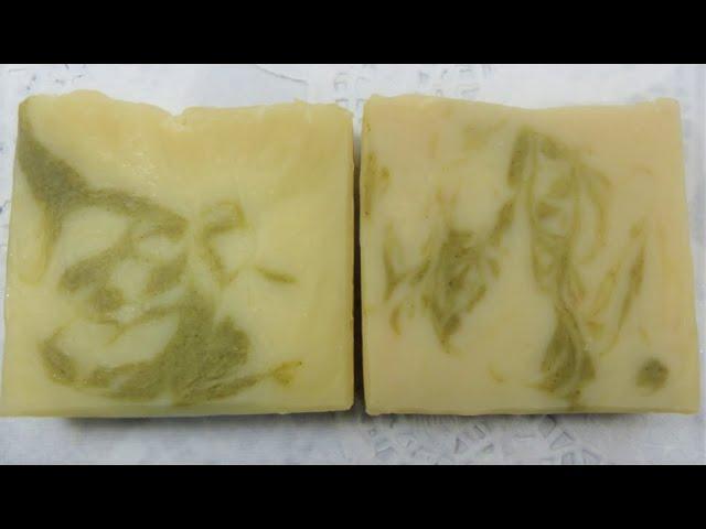 Making HOT PROCESS Aloe and Cucumber Soap with One Natural Color