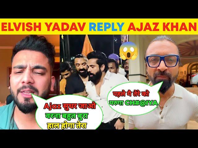 Elvish Yadav Reply To Ajaz Khan Vs Rajveer Sisodia Elvish Yadav vs Ajaz Khan
