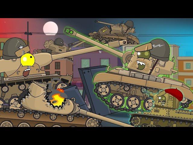 Zombie-Tanks Attack the City - Cartoons about tanks