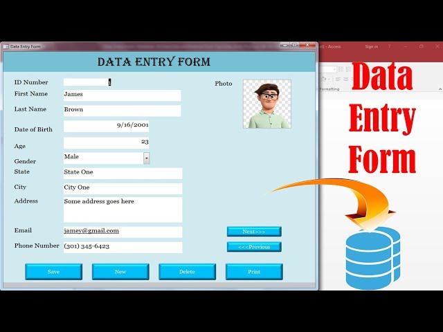 Data Entry Form Using MS ACCESS